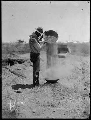 Prospector Dryblowing for Gold c1896 019039pd