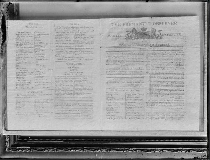 Pages of the Fremantle observer Perth gazette and Western Australian journal of 11 June 1831