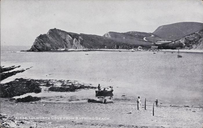 Postcard of Lulworth Cove sent from Wareham 30 Jan 1917
