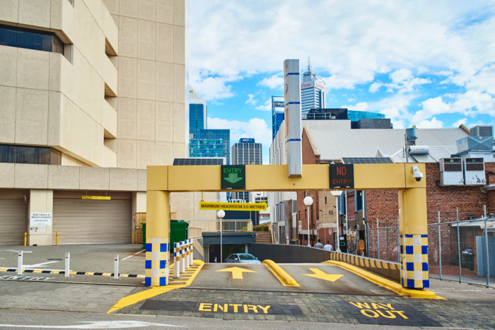The Entry To State Library Car park