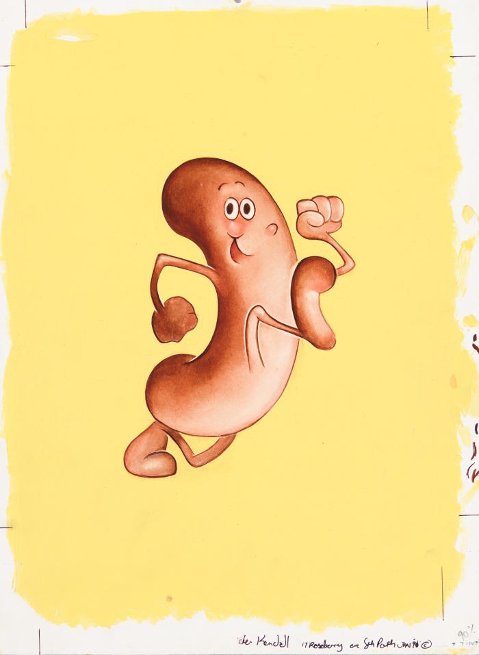 Original illustration from the book A sausage went for a walk  Peter Kendall
