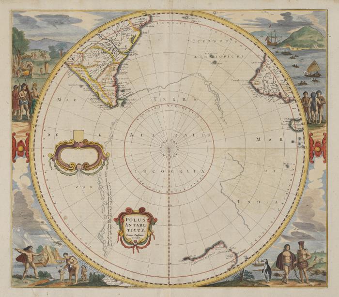 Polus Antarcticus Henricus Hondius excudi Hendrik Hondius 1641