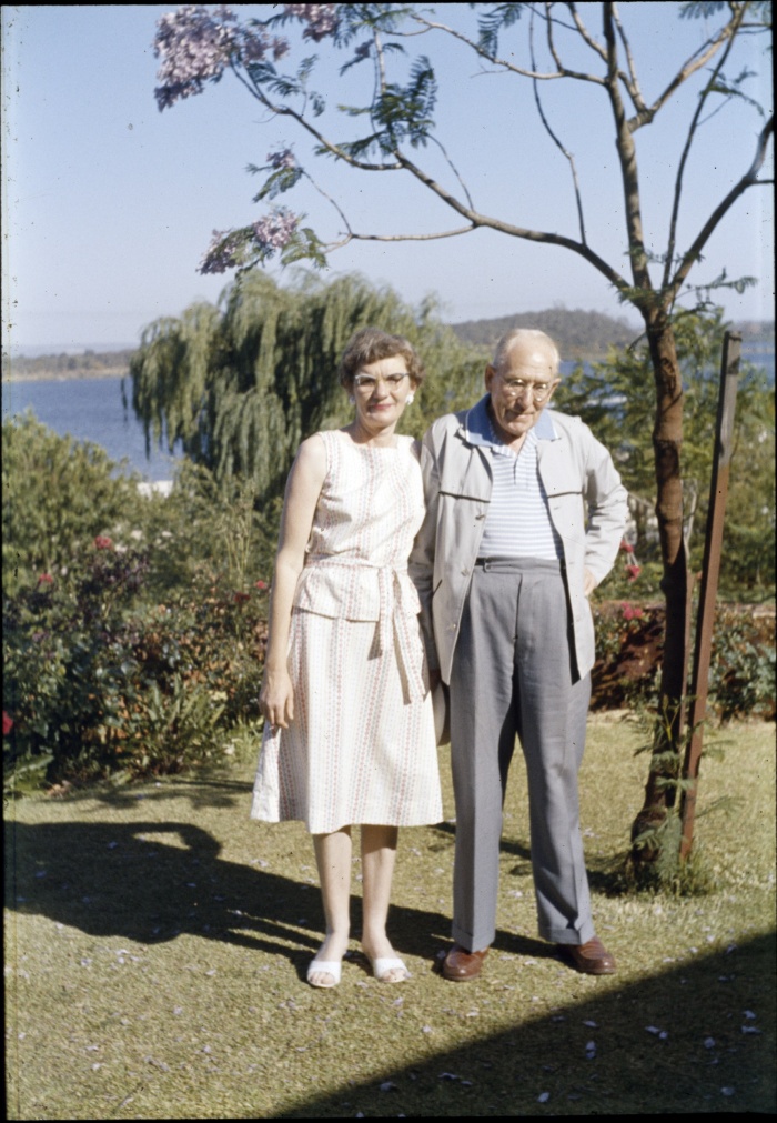 Grace Roper with her father Frank Roper 9 December 1962