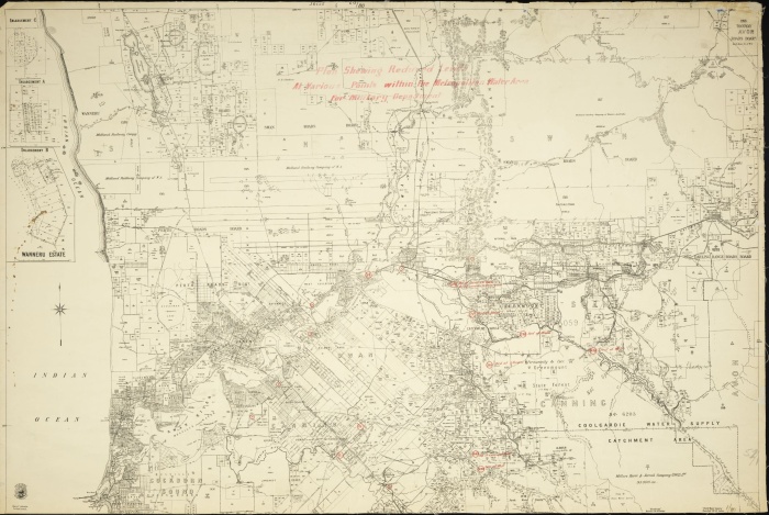 Western Australia Bonnes 80 chain cadastral series 180 1914