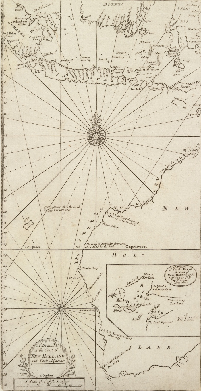 A draught of the coast of New Holland and parts adjacent John Thornton 1751