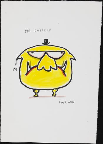 Character study Mr Chicken artwork by Leigh Hobbs