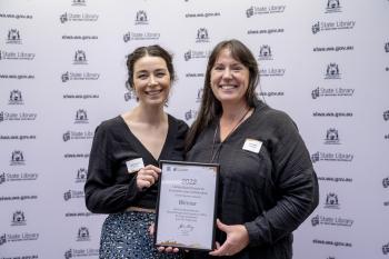 Photograph of Katharine Murphy and Karrina Smallman from the Shire of Ravensthorpe