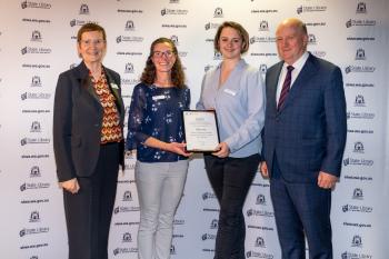 Catherine Clark Jodi Nield Jess Mackie and Hon John Day - Small Regional Communities category the Shire of Boyup Brook CRC
