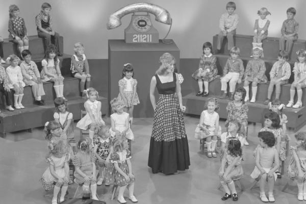 Telethon kiddies with Sandy Baker 1973