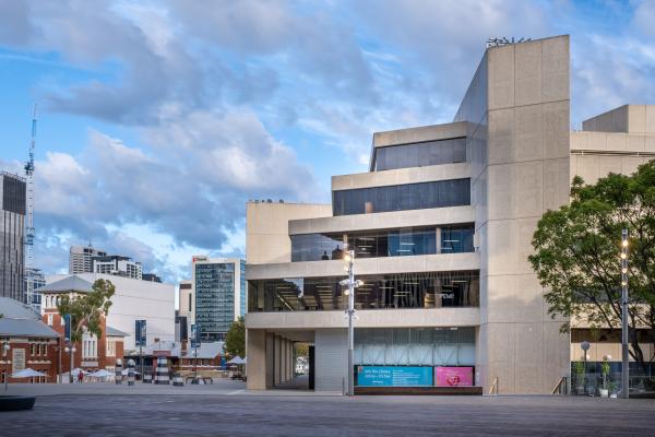 East side of Library building looking from WA Museum