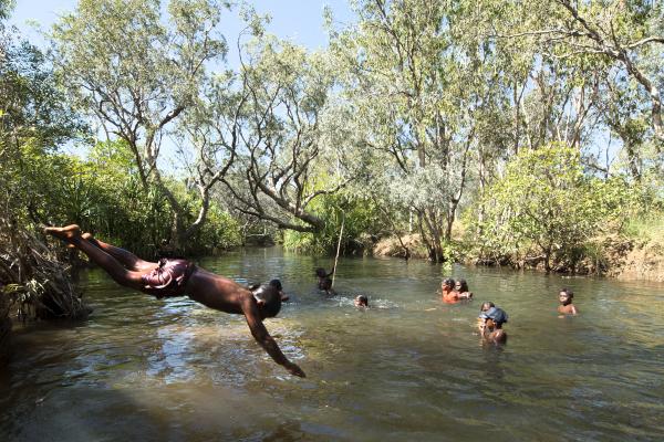 Swimming in the creek near Kununurra 2018