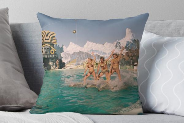 Atlantis Marine Park throw pillow on RedBubble