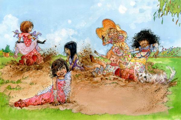 Original artwork from A perfectly posh pink afternoon tea