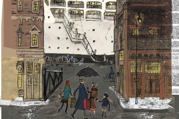 Original illustration from the book Our stories Ten Pound Pom Liz Anelli