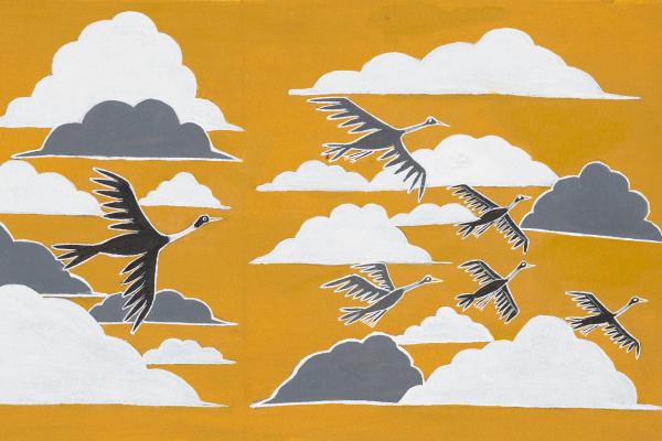 Little Birds Day illustration Johnny Malibirr I travel with Cloud to chase my feathery friends