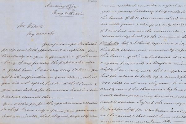 Letter to John Wellard from William Hall Andover Station