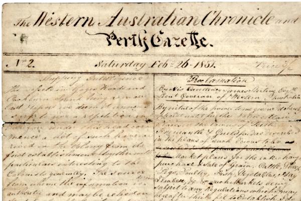 The Western Australian chronicle Perth gazette 1831