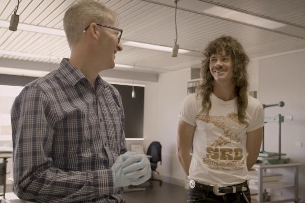 Cal Kramer in the State Library of WA preservation lab