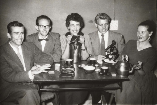 The Coffee Pot scrapbook - people drinking coffee around a table