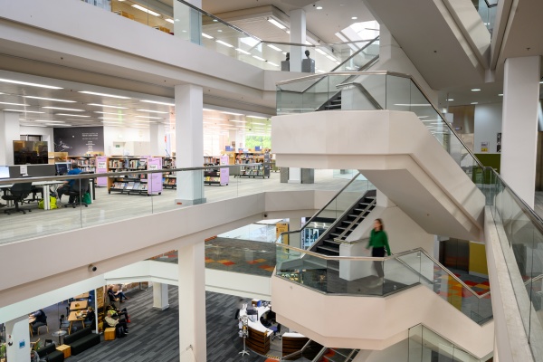 Interior State Library levels