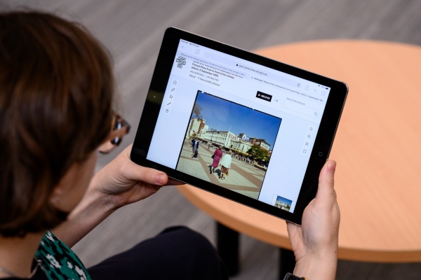 Person looking at iPad