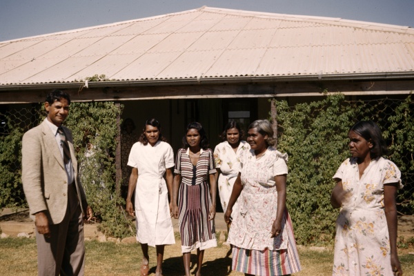 Peter Coppin and the committee women who helped develop Yandeyarra School 1953