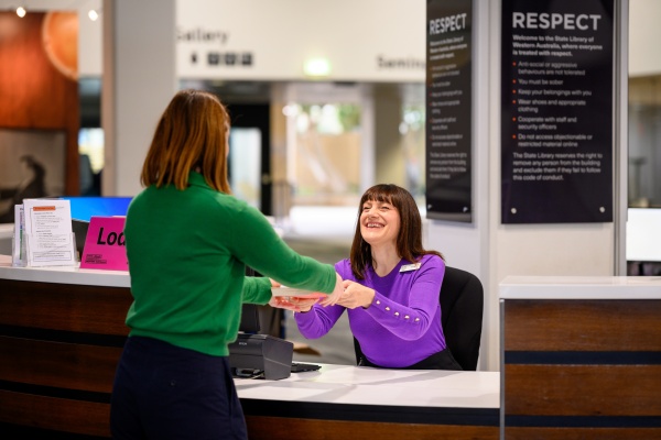 Welcome Desk at the State Library