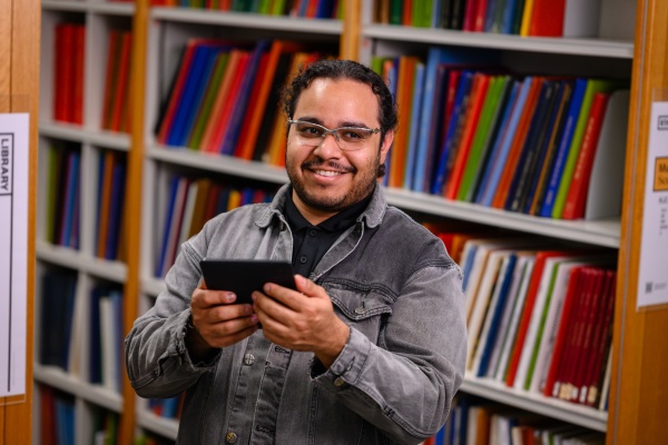 Reading at book on a smart device