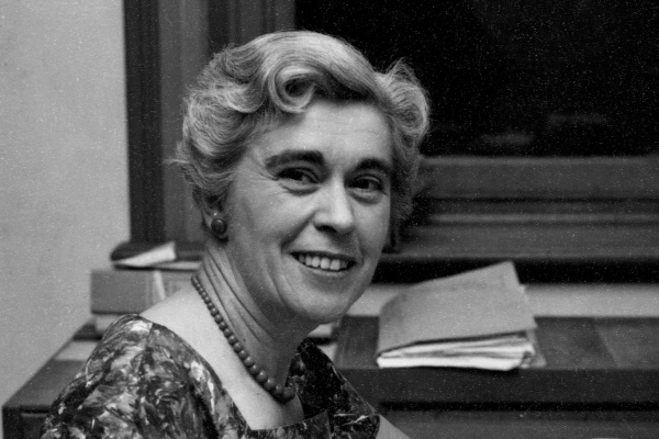 Mollie Lukis at her desk