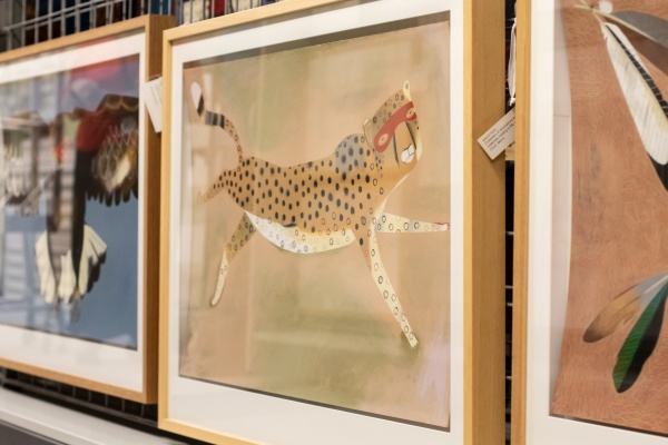 Collection of paintings in the art stacks
