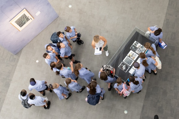 School excursion in the Ground Floor Gallery