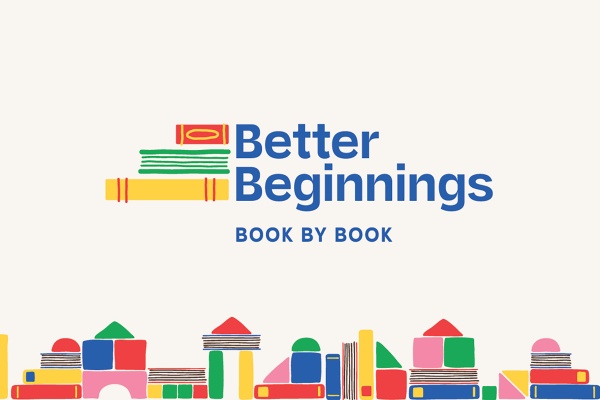 building blocks and books with Better Beginnings logo