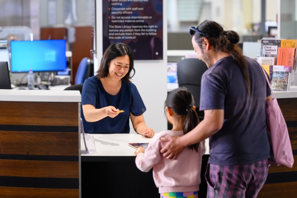 Welcome Desk at the State Library of Western Australia