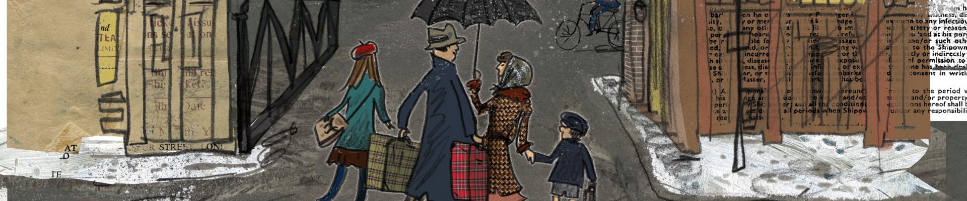 Original illustration from the book Our stories Ten Pound Pom Liz Anelli