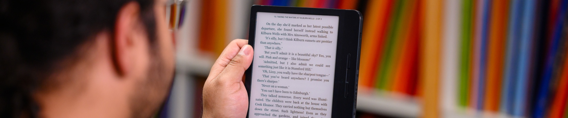 Reading a book on a Kobo