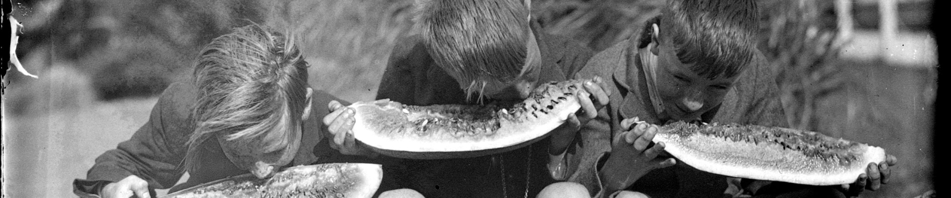 Boys eating watermelon 1929