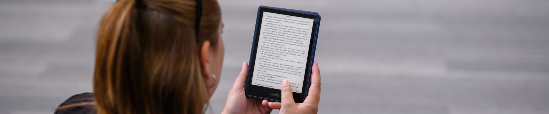 Visitor using tablet