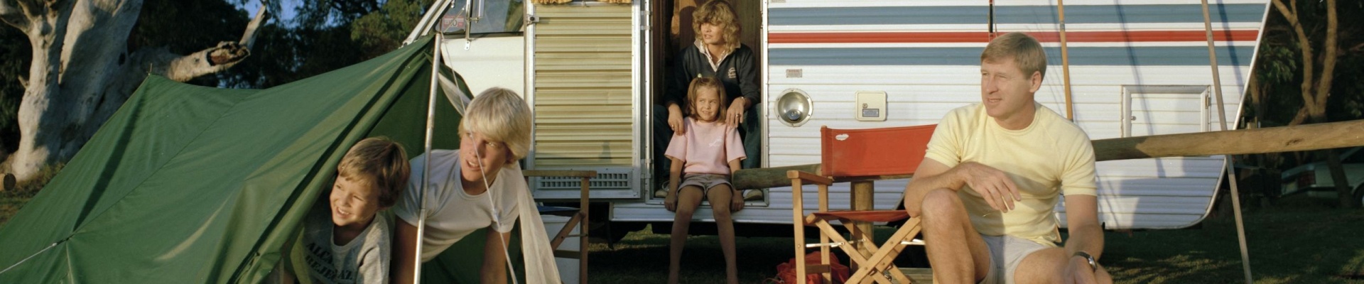 Family camping in Western Australia 1984