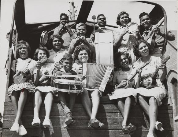 Mt Margaret Mission Band in Melbourne 1947