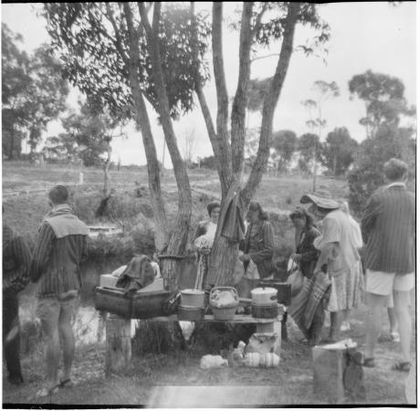 Albany High School picnic at Dymesbury Park Western Australia 1949