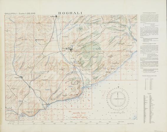 Gallipoli 1915- scale 120000 Boghali cartographic material  reproduced at the Survey Dept Egypt
