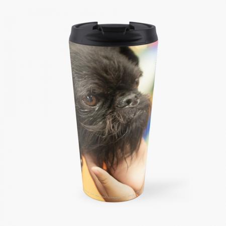 Erik the Book Buddy travel cup on RedBubble