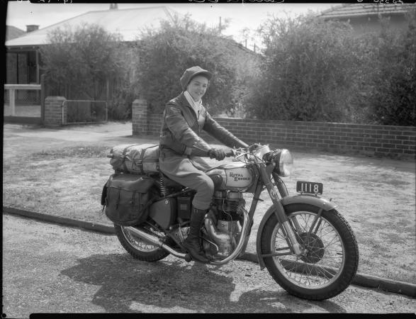 Winifred Wells before her journey across Australia 19 December 1950