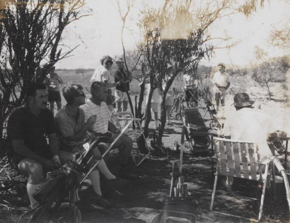 Members and associates waiting to tee off at the new course in Karratha 26 April 1970