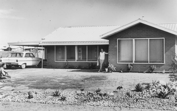 Typical house and garden in Dampier late 1960s