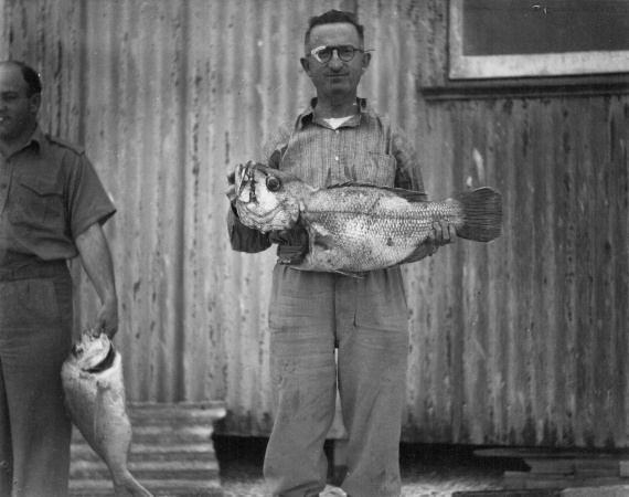 Izzy Orloff with his catch around 1920s