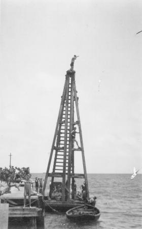 High diving at South Beach Around 1925