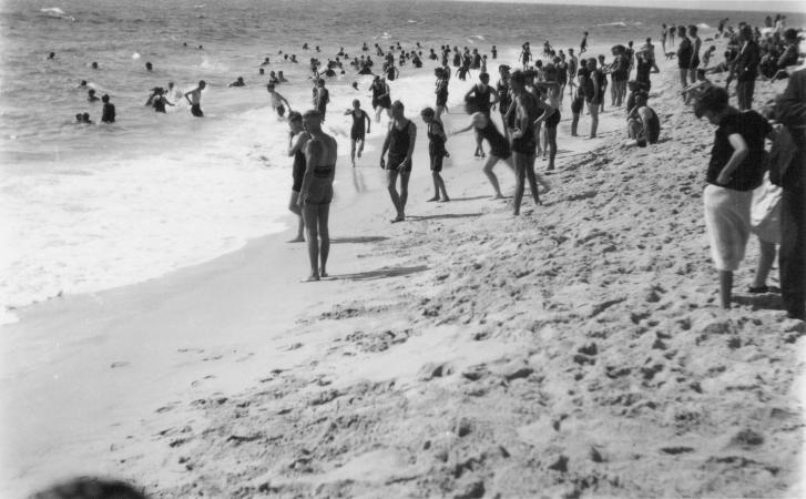 Bathers at Cottesloe Beach Around 1924