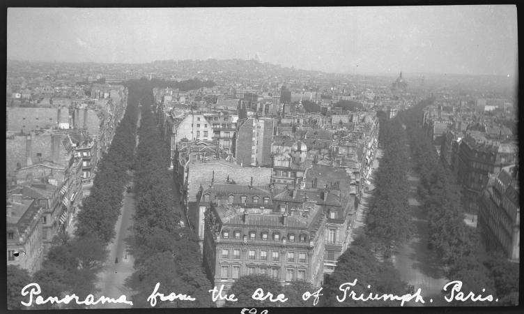 Panorama of Paris from the Arc de Triomph 1920 Izzy Orloff