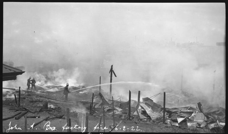 John street Box Factory fire February 1922